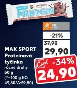 Kaufland MAX SPORT Proteinová tyčinka nabídka