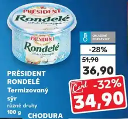 Kaufland PRÉSIDENT Rondelé termizovaný sýr nabídka