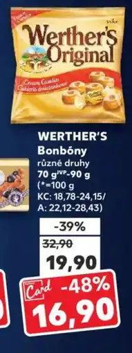 Kaufland WERTHER'S Bonbóny nabídka