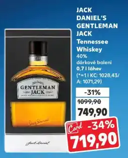 Kaufland JACK DANIEL'S GENTLEMAN JACK Tennessee whiskeye nabídka