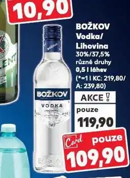 Kaufland Božkov lihovina nabídka