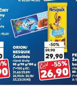 Kaufland Nesquik čokoláda nabídka