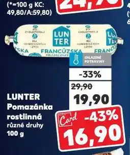 Kaufland Lunter rostlinná pomazánka nabídka
