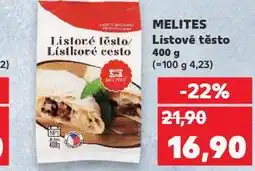 Kaufland Melites listové těsto nabídka