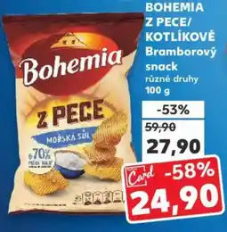 Kaufland BOHEMIA Z PECE/ KOTLÍKOVÉ Bramborový snack nabídka