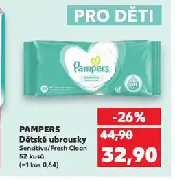 Kaufland Pampers dětské vlhčené ubrousky nabídka