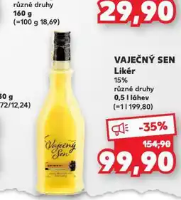 Kaufland Vaječný sen likér nabídka