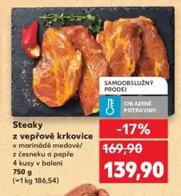 Kaufland Steaky z vepřové krkovice nabídka