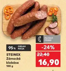 Kaufland Steinex zámecká klobása nabídka
