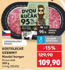 Kaufland Kostelecké uzeniny hovězí burger nabídka