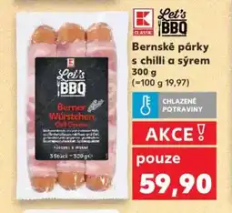 Kaufland Bernské párky s chilli a sýrem nabídka