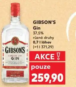 Kaufland GIBSON'S Gin nabídka
