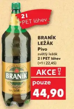 Kaufland BRANÍK LEŽÁK Pivo nabídka