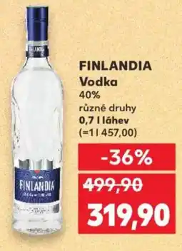 Kaufland FINLANDIA Vodka nabídka