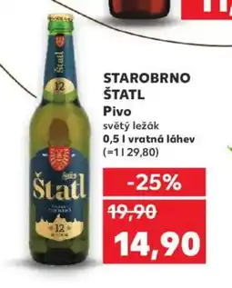 Kaufland STAROBRNO ŠTATL Pivo nabídka
