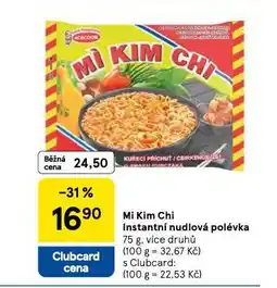 Tesco Mi kim chi instantní nudlová polévka nabídka