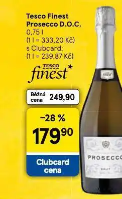 Tesco Prosecco d.o.c nabídka