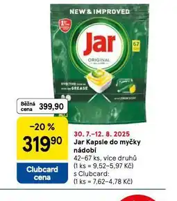 Tesco Jar kapsle do myčky nabídka