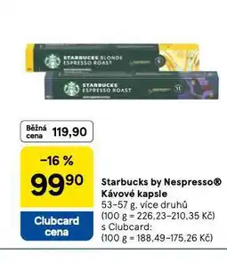 Tesco Starbuck by nespresso kávové kapsle nabídka