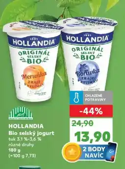 Kaufland HOLLANDIA Bio selský jogurt nabídka