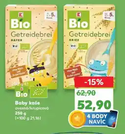Kaufland Bio Baby kaše nabídka