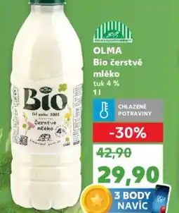 Kaufland OLMA Bio čerstvé mléko nabídka