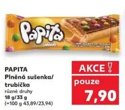 Kaufland PAPITA Plněná sušenka/ trubička nabídka