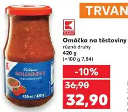 Kaufland Omáčka na těstoviny nabídka