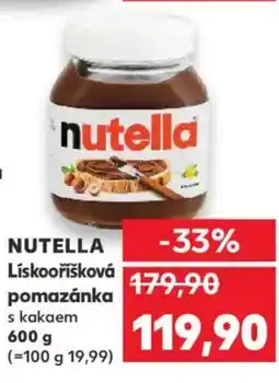 Kaufland NUTELLA Lískooříšková pomazánka nabídka
