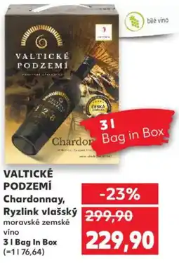 Kaufland VALTICKÉ PODZEMÍ Chardonnay, Ryzlink vlašský nabídka
