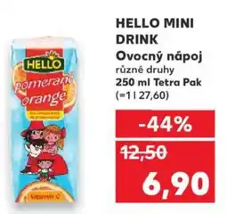 Kaufland HELLO Mini Drink Ovocný nápoj nabídka