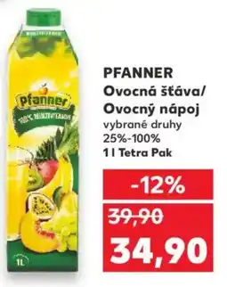 Kaufland PFANNER Ovocná šťáva/ Ovocný nápoj nabídka