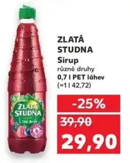 Kaufland ZLATÁ STUDNA Sirup nabídka