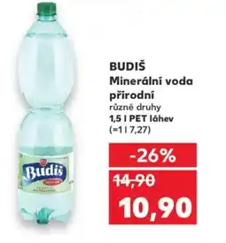 Kaufland BUDIŠ Minerální voda přírodní nabídka