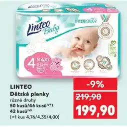 Kaufland LINTEO Dětské plenky nabídka