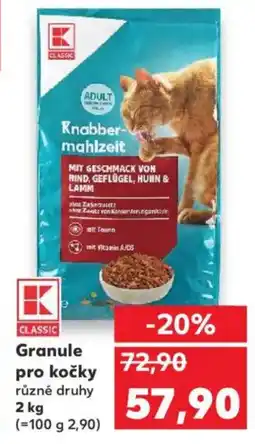 Kaufland Granule pro kočky nabídka