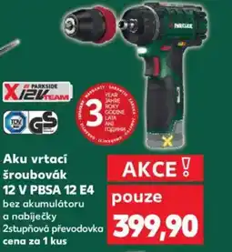 Kaufland Aku vrtaci šroubovák 12 V PBSA 12 E4 nabídka