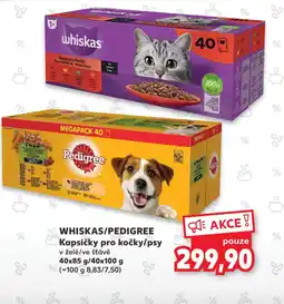 Kaufland WHISKAS/PEDIGREE Kapsičky pro kočky/psy nabídka