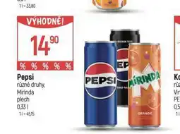 Globus Pepsi, mirinda nabídka