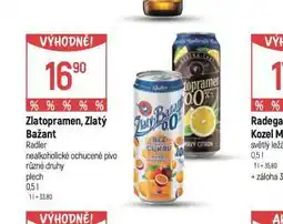 Globus Zlatopramen, zlatý bažant radler nabídka