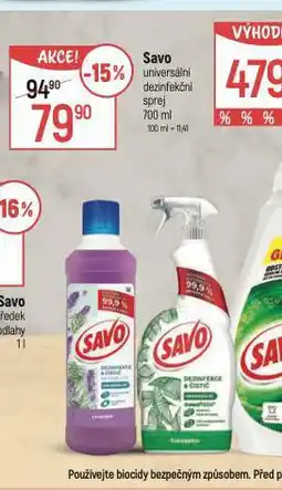 Globus Savo univerzální dezinfekční sprej nabídka