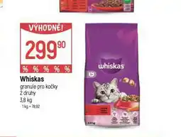 Globus Whiskas granule pro kočky nabídka