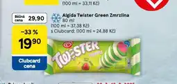 Tesco Algida twister green zmrzlina nabídka