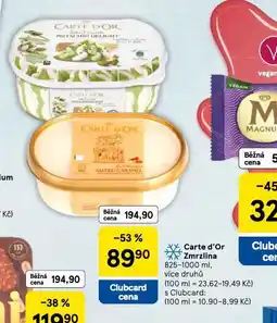 Tesco Zmrzlina carte d´or nabídka