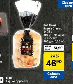 Tesco Dan cake bagels classic nabídka