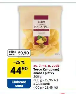 Tesco Tesco kandovaný ananas plátky nabídka