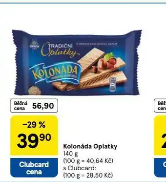 Tesco Kolonáda oplatky nabídka