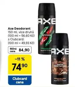 Tesco Axe deodorant nabídka