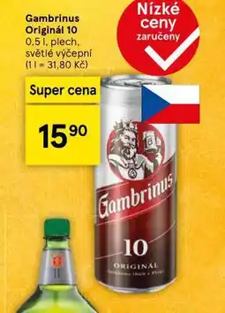 Tesco Pivo gambrinus originál 10 nabídka