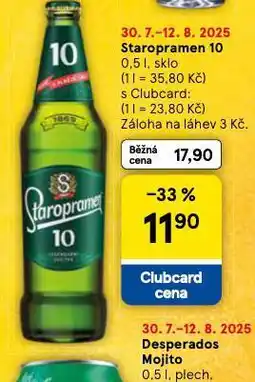 Tesco Pivo staropramen 10 nabídka